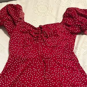 ADORABLE red polka dot dress